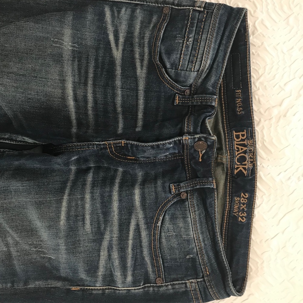 Women’s Buckle Black Skinny Jeans